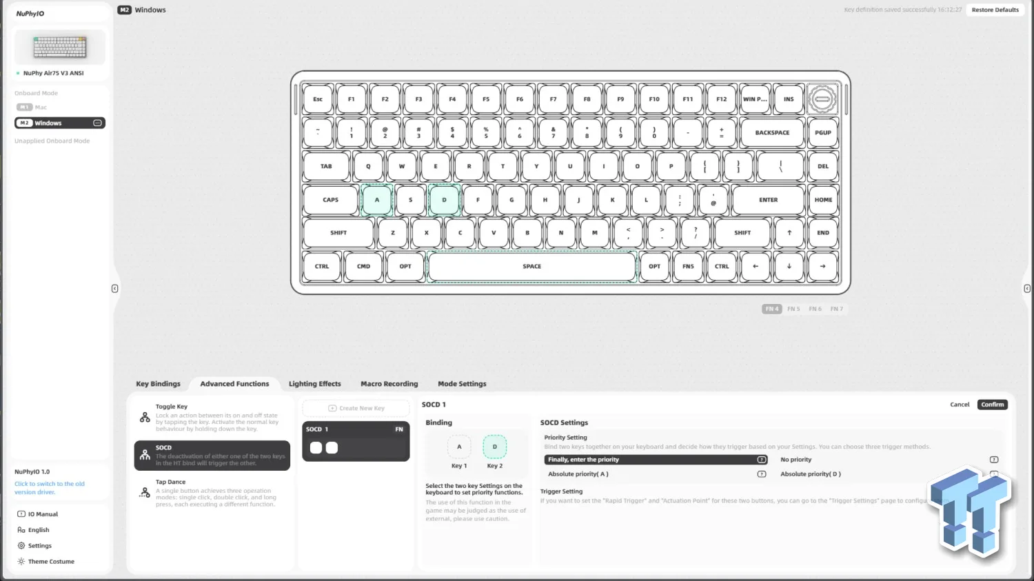 Manually assigned in dashboard NuPhy Air75 v3 — Software & Customization